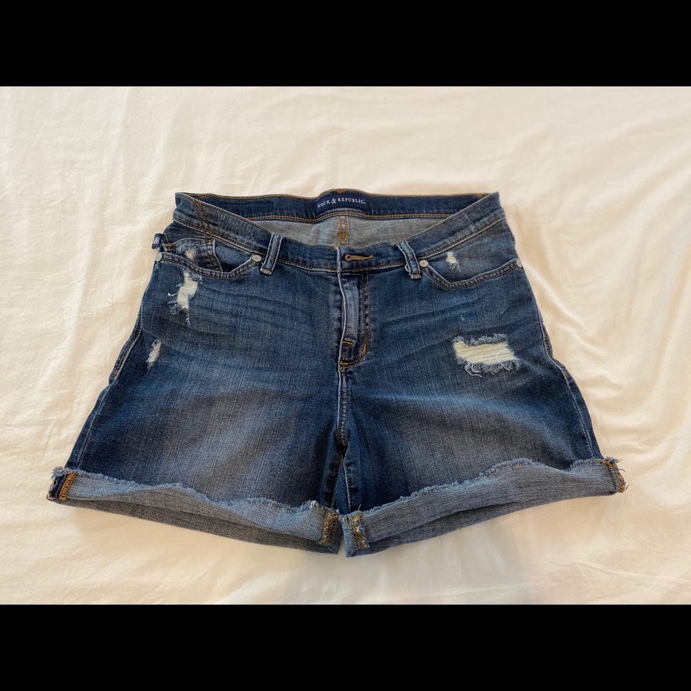 Distressed Jean Shorts